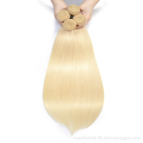 10A Virgin Raw Brazilian Mink 613 Blonde Hair Bundles, Cambodian Cuticle Aligned Human Hair 613 Straight Weave